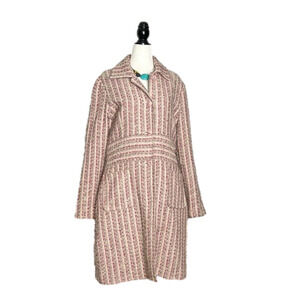 W.O.N.Y. Mid  Length Button Down Pink Tweed Blazer Jacket